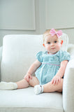 Evergreen frost plaid bubble for baby girls 