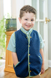 Navy Blue Quilted Vest