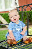 Blue Ghosts Smocked Henry Bubble