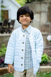 Light Green Gingham Quilted Jacket