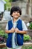 Navy Blue Quilted Vest