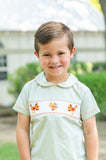 Thanksgiving Smocked Green Samuel Shirt/Shorts Set