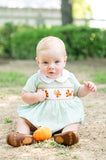 Thanksgiving Smocked Green Henry Bubble