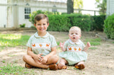 Thanksgiving Smocked Green Samuel Shirt/Shorts Set