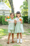 Thanksgiving Smocked Green Samuel Shirt/Shorts Set