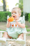 Thanksgiving Smocked Green Eleanor Bubble