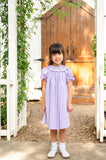 Purple Ghosts Smocked Helen Dress