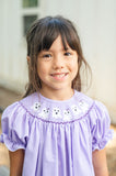 Purple Ghosts Smocked Helen Dress