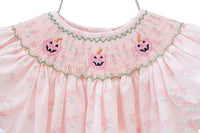 Floral Jack o'Lantern Smocked Birdie Bubble