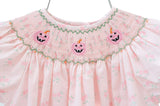 Floral Jack o'Lantern Smocked Birdie Bubble