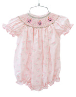 Floral Jack o'Lantern Smocked Birdie Bubble