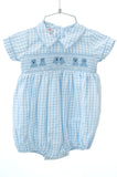 Blue Ghosts Smocked Henry Bubble