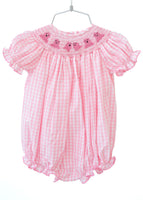 Pink Ghosts Smocked Birdie Bubble