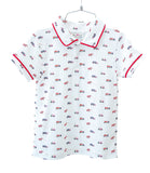 Construction Trucks Toile Pima Shep Polo