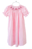 Pink Ghosts Smocked Helen Dress