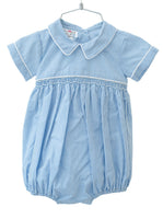 Blue Gingham Smocked Arthur Bubble