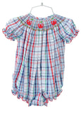 Back to School Apples Smocked Birdie Bubble