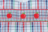 Back to School Apples Smocked Benjamin Jonjon