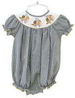 Smocked West Point bubble for Girls 