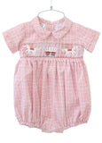 Smocked OU bubble for Boys