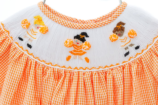 Smocked Cheerleader outfit for UT, Tennessee, or OSU fans! 