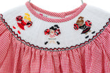 Red Smocked Cheerleader Outfit - Texas Tech or Georgia 