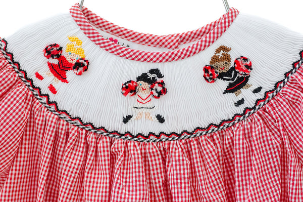 Red Smocked Cheerleader Outfit - Texas Tech or Georgia 