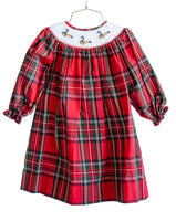 Christmas Geese Smocked Helen Dress