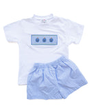 Jack o'Lantern Smocked Beau T-Shirt/Shorts Set