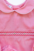 Festive Red and Green Smocked Samuel Shirt/Pants Set