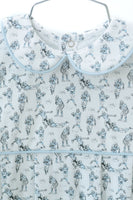 Football Player Printed Pima Outfits for Boys close up collar 