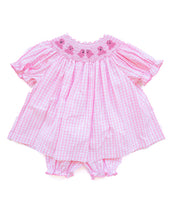 Pink Ghosts Smocked Annabelle Bloomer Set