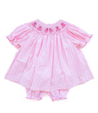 Pink Ghosts Smocked Annabelle Bloomer Set