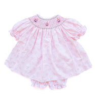 Floral Jack o'Lantern Smocked Annabelle Bloomer Set