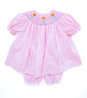 Pumpkins Smocked Annabelle Bloomer Set