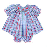Back to School Apples Smocked Annabelle Bloomer Set