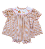 Woodland Animals Smocked Annabelle Bloomer Set
