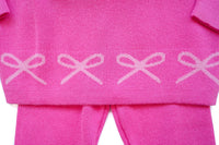 Pink Bows Knit Sweater Set