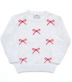 Red and White Bows Sarah Sweater