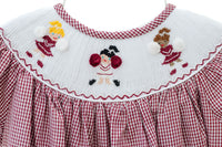 Smocked Maroon and White Cheerleader Outfits for Girls - Go TAMU! Aggies cheer 