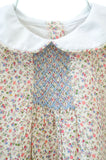Mini Tan Floral Smocked Bubble