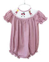 Smocked Maroon and White Cheerleader Outfits for Girls - Go TAMU! Aggies cheer  Bubble for girls 