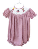 Smocked Maroon and White Cheerleader Outfits for Girls - Go TAMU! Aggies cheer  Bubble for girls 