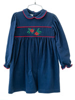 Poinsettia Smocked Pima Cotton Libby Dress