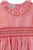 Festive Red and Green Smocked Bridget Bubble
