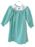 Snow Dogs Smocked Helen Dress
