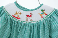 Snow Dogs Smocked Birdie Bubble