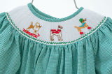 Snow Dogs Smocked Helen Dress