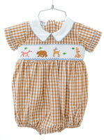 Woodland Animals Smocked Henry Bubble