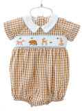 Woodland Animals Smocked Henry Bubble